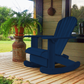 blue  adirondack rocking chair