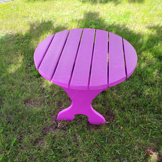 Poly-Luxe Plastic Round Side Table