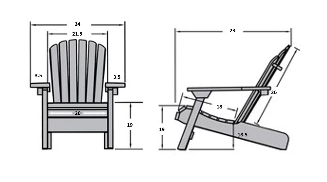 Poly-Luxe Plastic Veranda Muskoka Chair (Non-Folding)