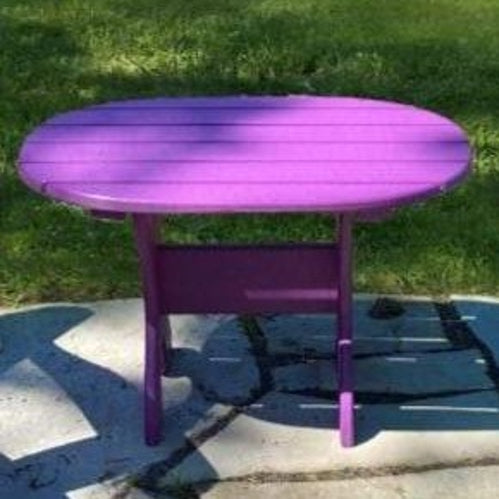 Poly-Luxe Plastic Oval Side Table